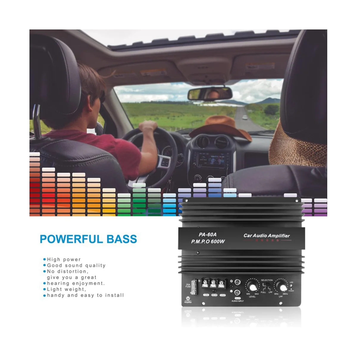 Усилитель мощности автомобильной аудиосистемы 12 В 600 Вт