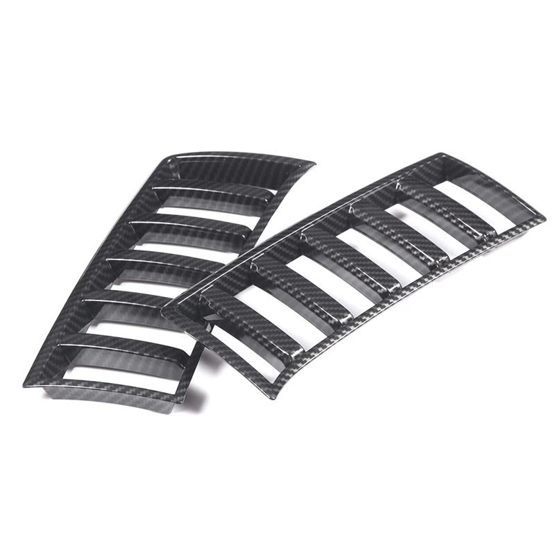 

Car Carbon Fiber Black ABS Front Bumper Intake Grill Decoration Cover Trim Stickers For Toyota 2022 2023 Kits