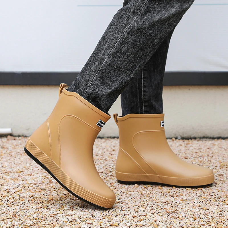 

Rain Boots Men Insulated Rubber Shoes Waterproof Galoshes Husband Fishing Boots Garden Work and Safety Kitchen Shoes Footwear