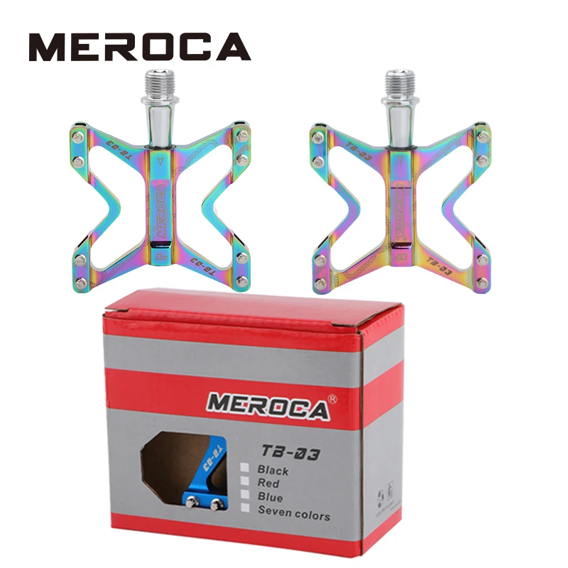 

MEROCA MTB Bicycle Pedal ultralight aluminum alloy Bearings pedal nonslip CNC folding bike pedal