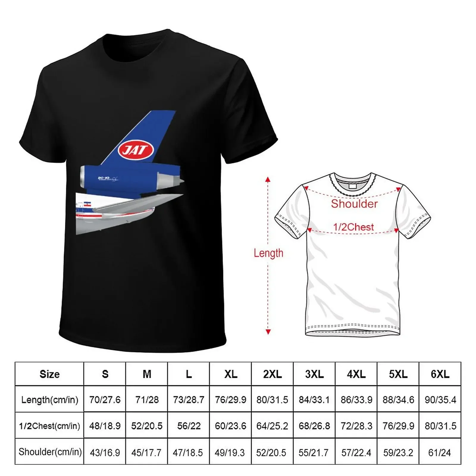 Униформа Wings In Uniform - DC-10 - JAT Jugoslav Airlines, футболка 70-х годов, рубашка с аниме для мальчиков, забавные подарки с животным принтом, мужские однотонные футболки (art.: 3920cc299fcc3) - 3920cc299fcc3