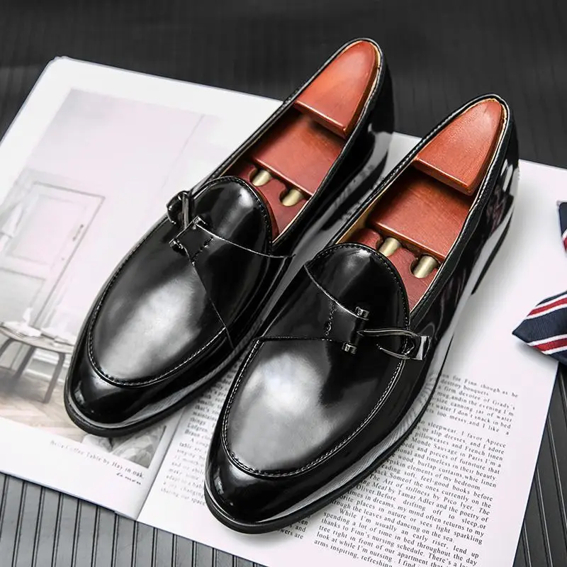

Leather Shoes Men's Formal Wear Business Big Head Thick Bottom Increased Wedding Bridegroom Leisure Suit Shoes Young Men's Sport