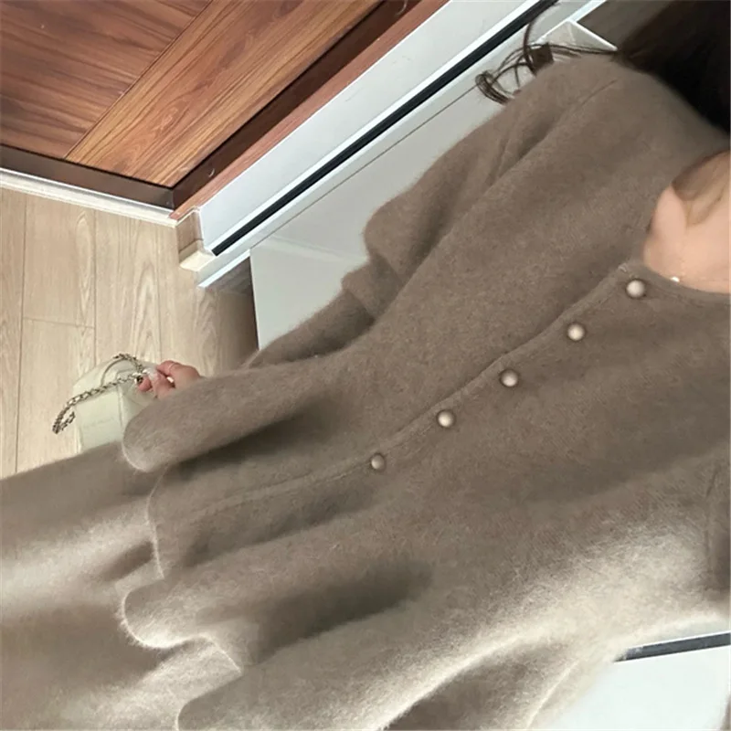 Женский трикотажный костюм-свитер однотонное повседневное длинное