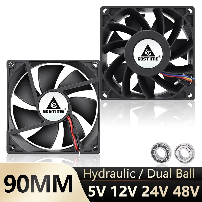 Gdstime 92x92x25 мм DC 5 в 12 В 24 в 48 в охлаждающий вентилятор 9238 бустер вентиляторы 92 мм бесщеточный радиатор 9 см Стандартный кулер для процессора