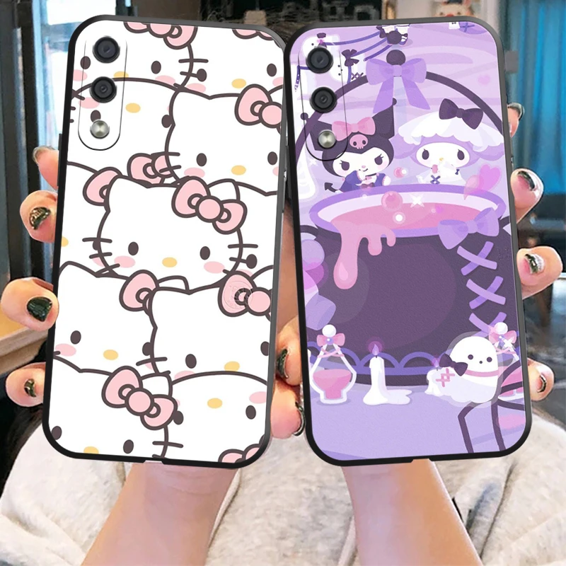 

Hello Kitty Cute Phone Case For Samsung Galaxy A01 A02 A10 A10S A20 A22 4G 4G 5G A31 Black Carcasa Silicone Cover Coque Back