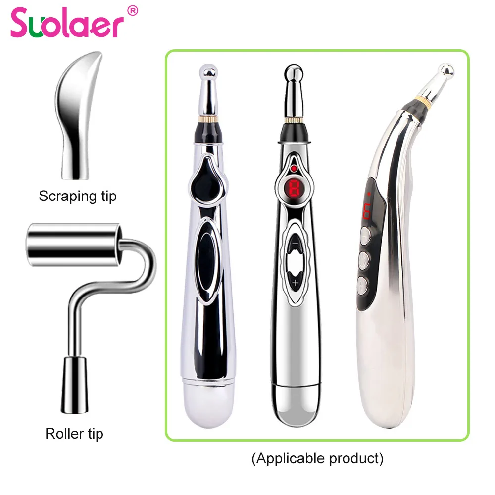 

Electronic Acupuncture Heads Electric Meridians Laser Therapy Heal Massage Head Meridian Energy Heads Relief Pain Accessories