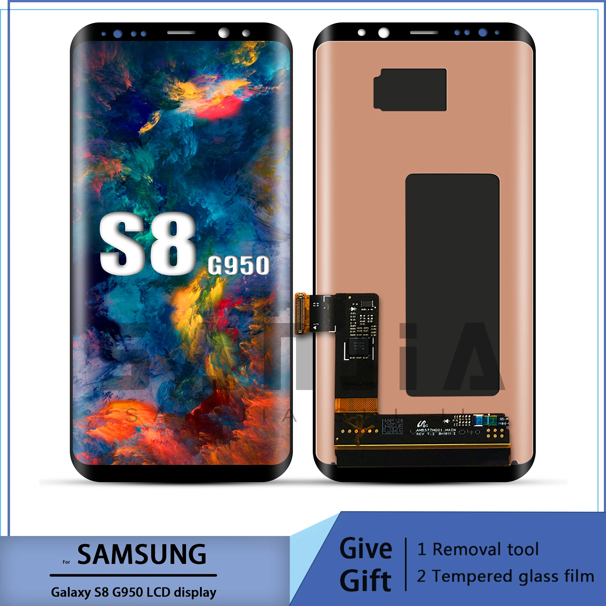 

Оригинальный ЖК-дисплей AMOLED S8 с рамкой для SAMSUNG Galaxy S8 G950 G950F дисплей S8 сенсорный экран дигитайзер