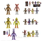 Фигурки героев мультфильма FNAF 5 Fazbear, игрушка-модель медведя из безопасной бричи, в ужасной игре, Бонни, Фокси, подарок для детей, друзей, Фредди