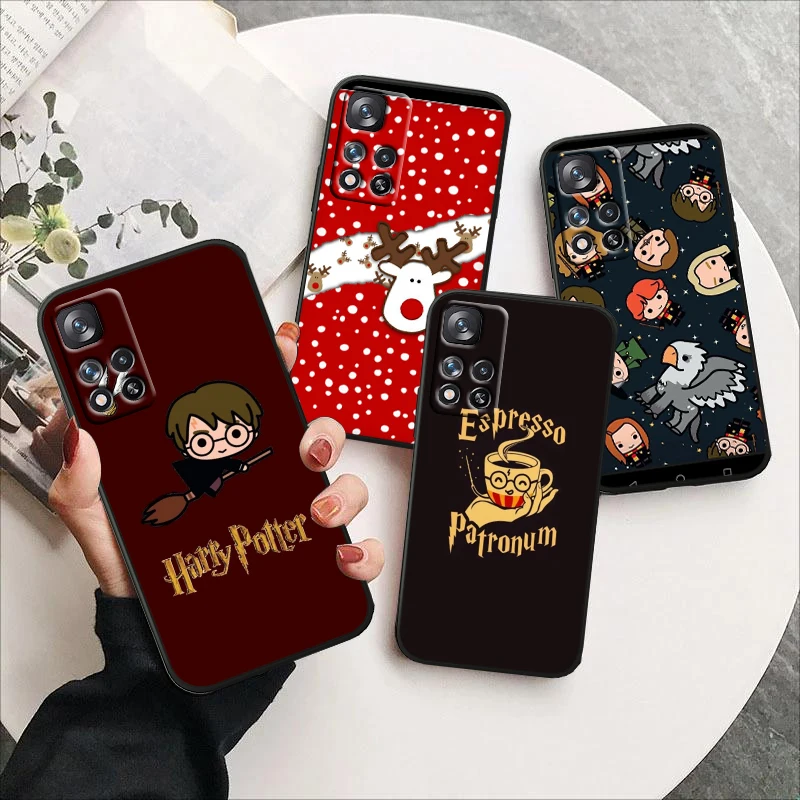 

handsome H-harrys For Xiaomi Redmi Note12 Pro Plus 11 11T 10 9 8 Pro Lite Pro Max 5G 4G Silicone Black Phone Case