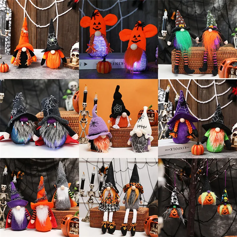 

24styles Halloween Decoration Cute Pumpkin Witch Ghost Cat Doll Toy Hanging Ornament For Home Halloween Party Bar Decor Supplies