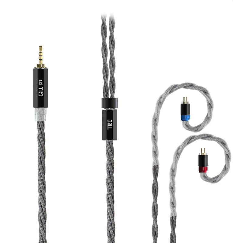 

TRI Wolfram 4 Core OFC Shielding Pure Silver Upgrade Earphone Cable MMCX/2PIN/QDC For TRI I3 Pro Headphone Earbuds Headset IEMs