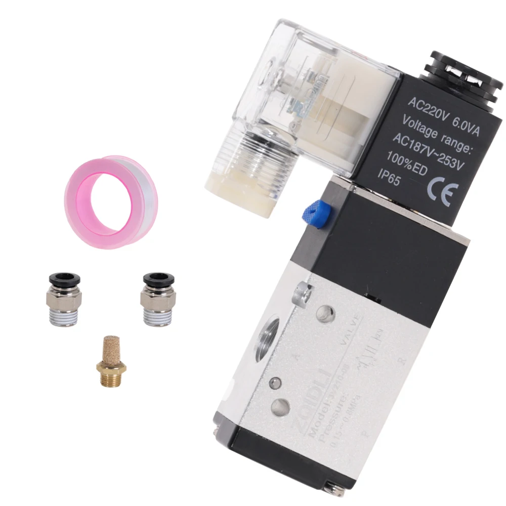 

Pneumatic Solenoid Valve 3 Way 2 Position Air Directional Control 3V210-08 DC12V DC24V AC110V AC220V