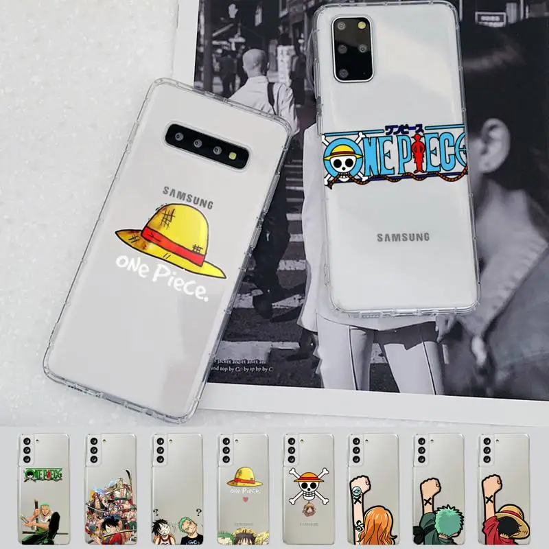 

BANDAI One Piece Phone Case for Samsung S20 S10 lite S21 plus for Redmi Note8 9pro for Huawei P20 Clear Case