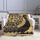 Скандинавский Викинг одеяло с символом, плюшевое одеяло Tomahawk, мягкое пантерское, пиратское, уютное одеяло с оленем, одеяло для дивана, стула, кровати