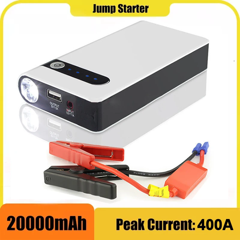

Портативное аварийное пусковое устройство для автомобиля, 20000 мАч, внешний аккумулятор 12 В, а, бустер для аккумулятора, зарядное устройство ...