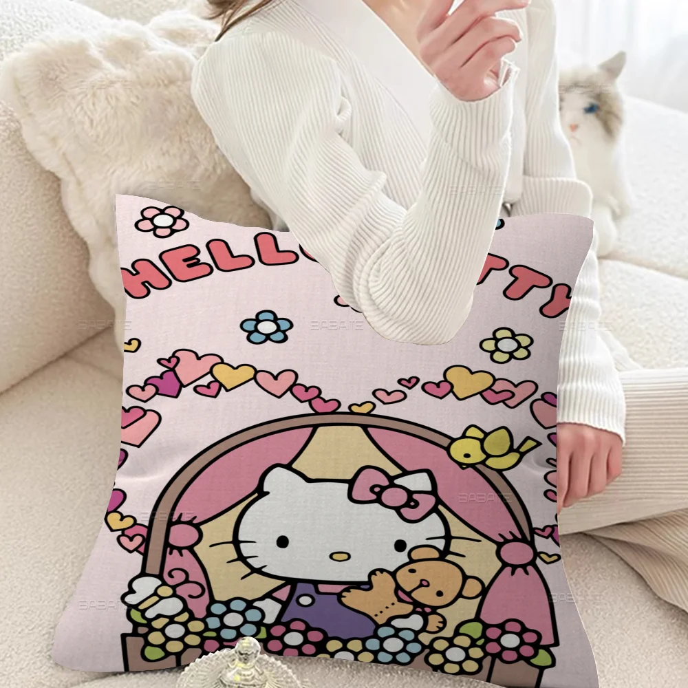Kawaii K-Kitty Cartoon H-Hello Pillowcase Toon Gift Cushion Cover Bedroom Home Sofa Chair Seat Decor Pillow Case