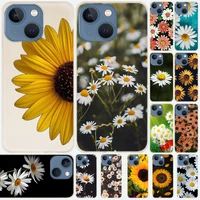 silicone soft coque shell case for iphone 13 12 11 pro x xs max xr 6 6s 7 8 plus mini se 2020 summer daisy sunflower floral