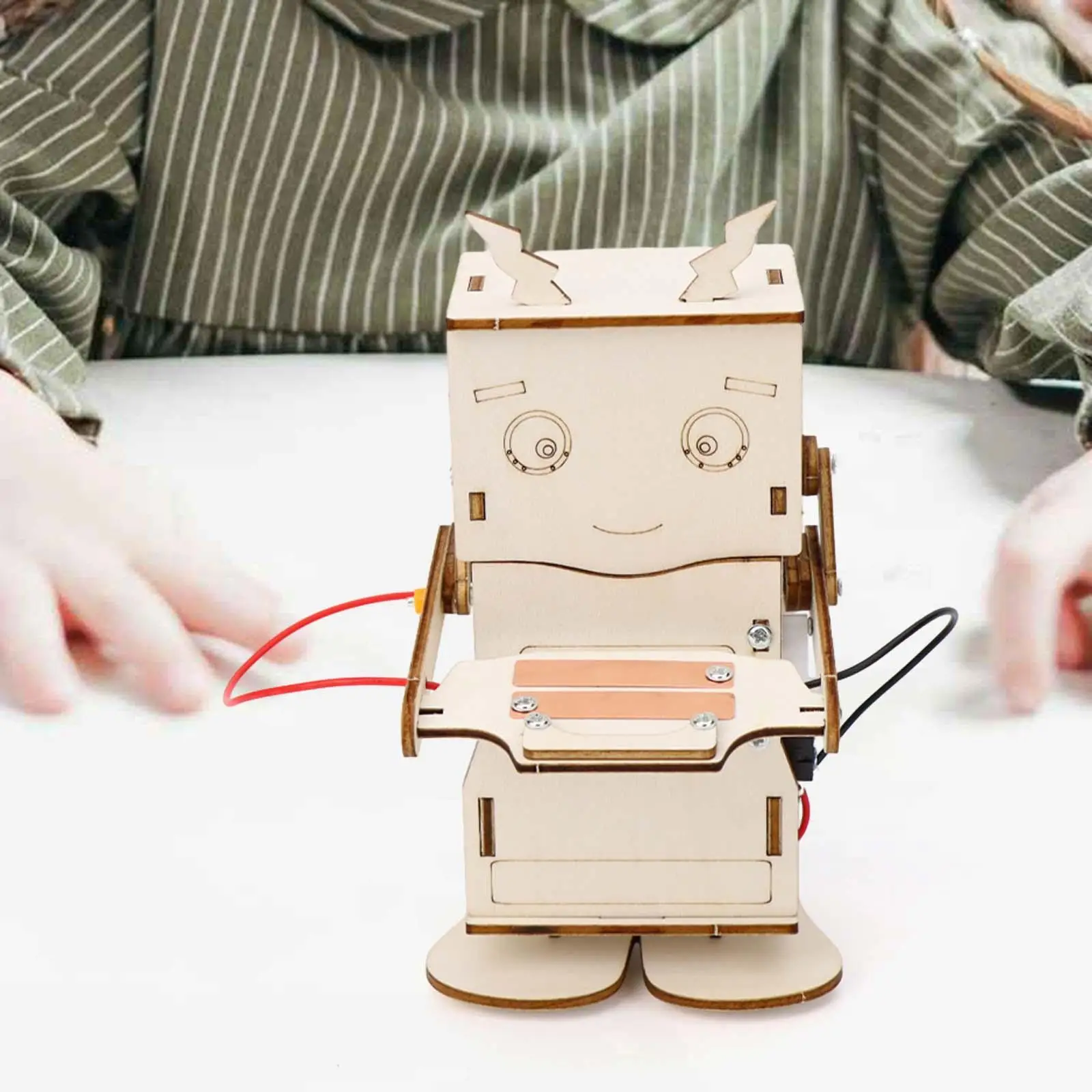 Деревянные механические строительные игрушки Робот-копилка Технология мелкого