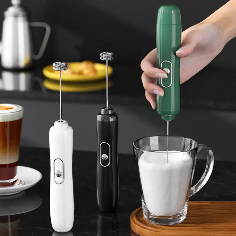Mini Electric Milk Foamer Blender Wireless Coffee Whisk Mixer Handheld Egg Beater Cappuccino Frother Mixer Kitchen Whisk Tools