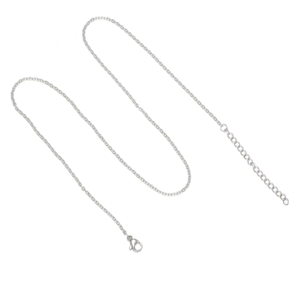 

8Pcs Metal Chain Cord/Silver Cord/Leather Cord With Stainless Steel Gold Color Lobster Clasp For DIY Necklace Jewelry Making