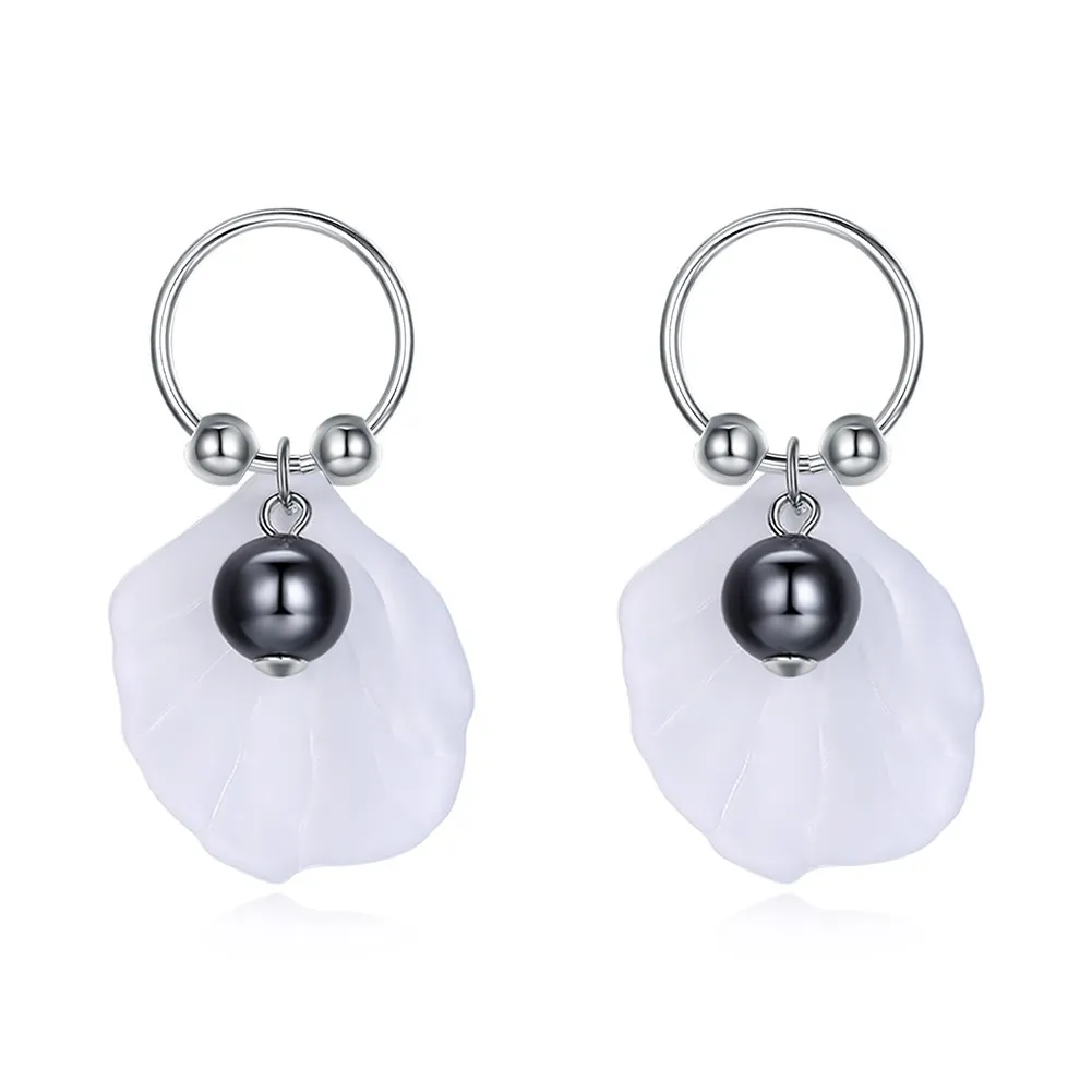 

Simple Shell Sterling Silver Earrings