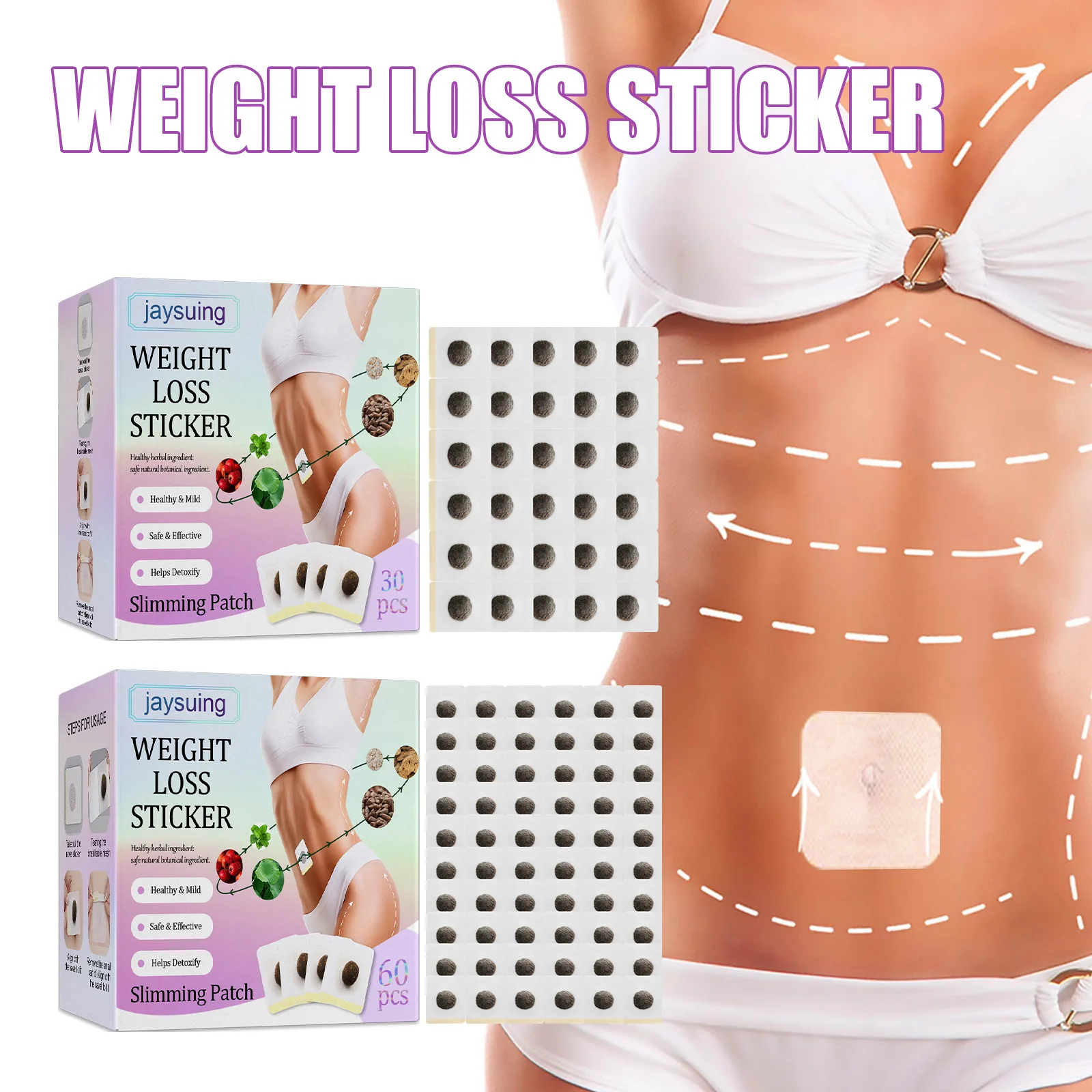 

Weight Loss Patches Natural Slim Adhesive Sheet Quick Slimming Patches For Women Men Weight Loss Patches Slimming Stickers