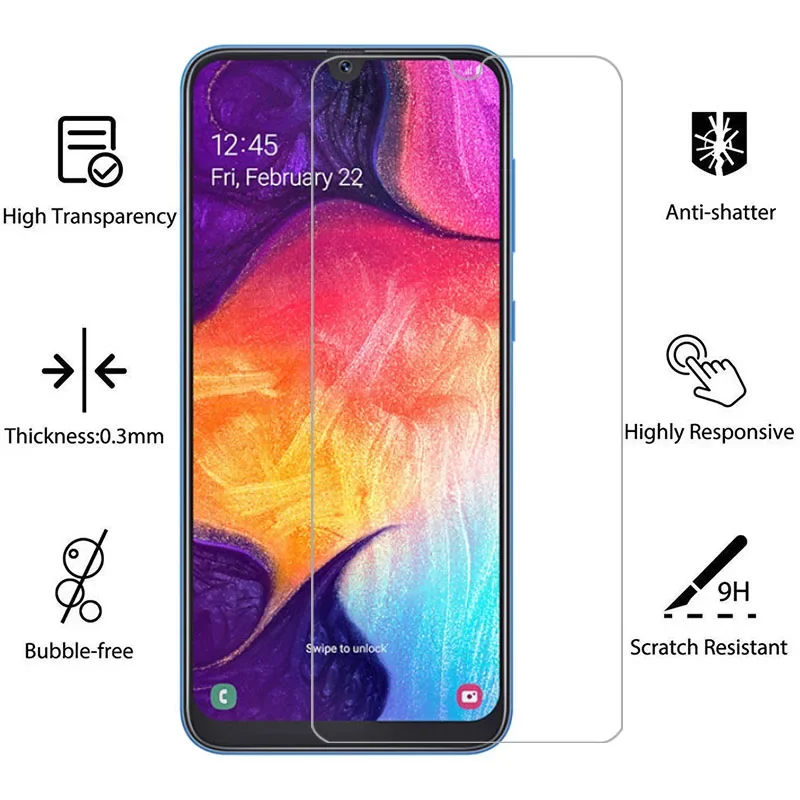 Защитное закаленное стекло для samsung a50 защитная пленка экрана galaxy 50a 6 4 samsun samsumg