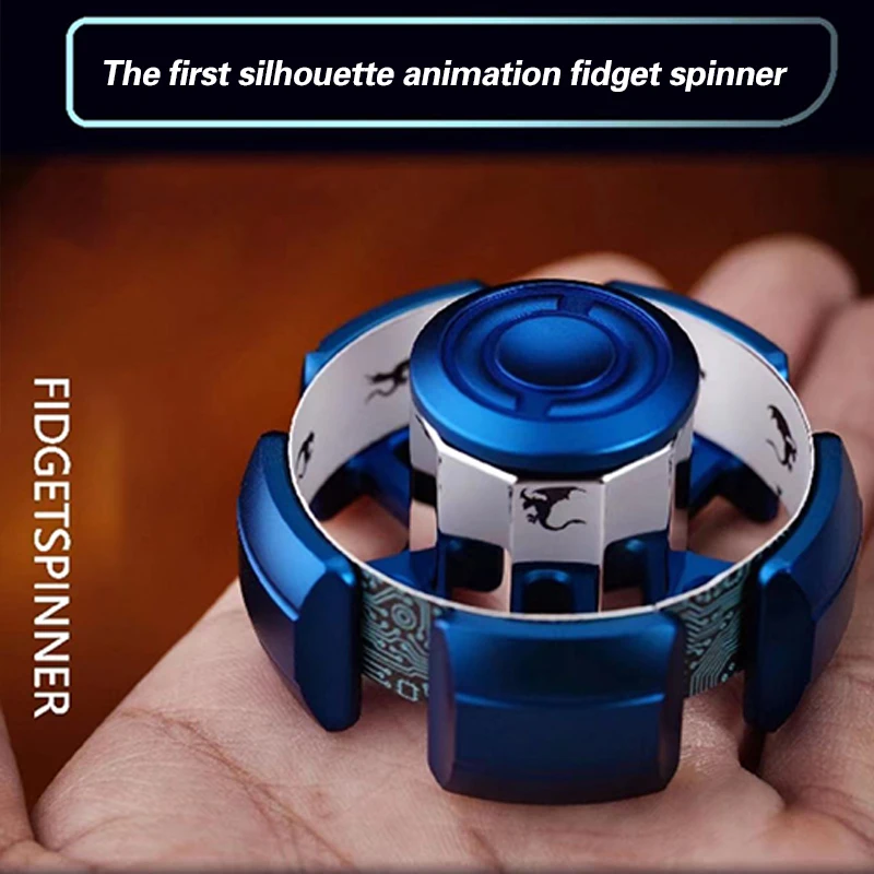 Revolving Shadow Fidget Spinner Titanium Alloy Spinning Shadow Fingertip Gyro Decompression Artifact Finger Fidget Toy