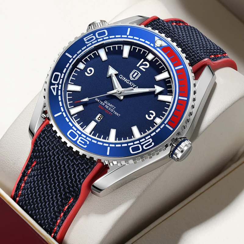 QINGXIYA Топ Элитный Бренд Мужские Кварцевые Часы Силиконовый Ремешок Даты Для