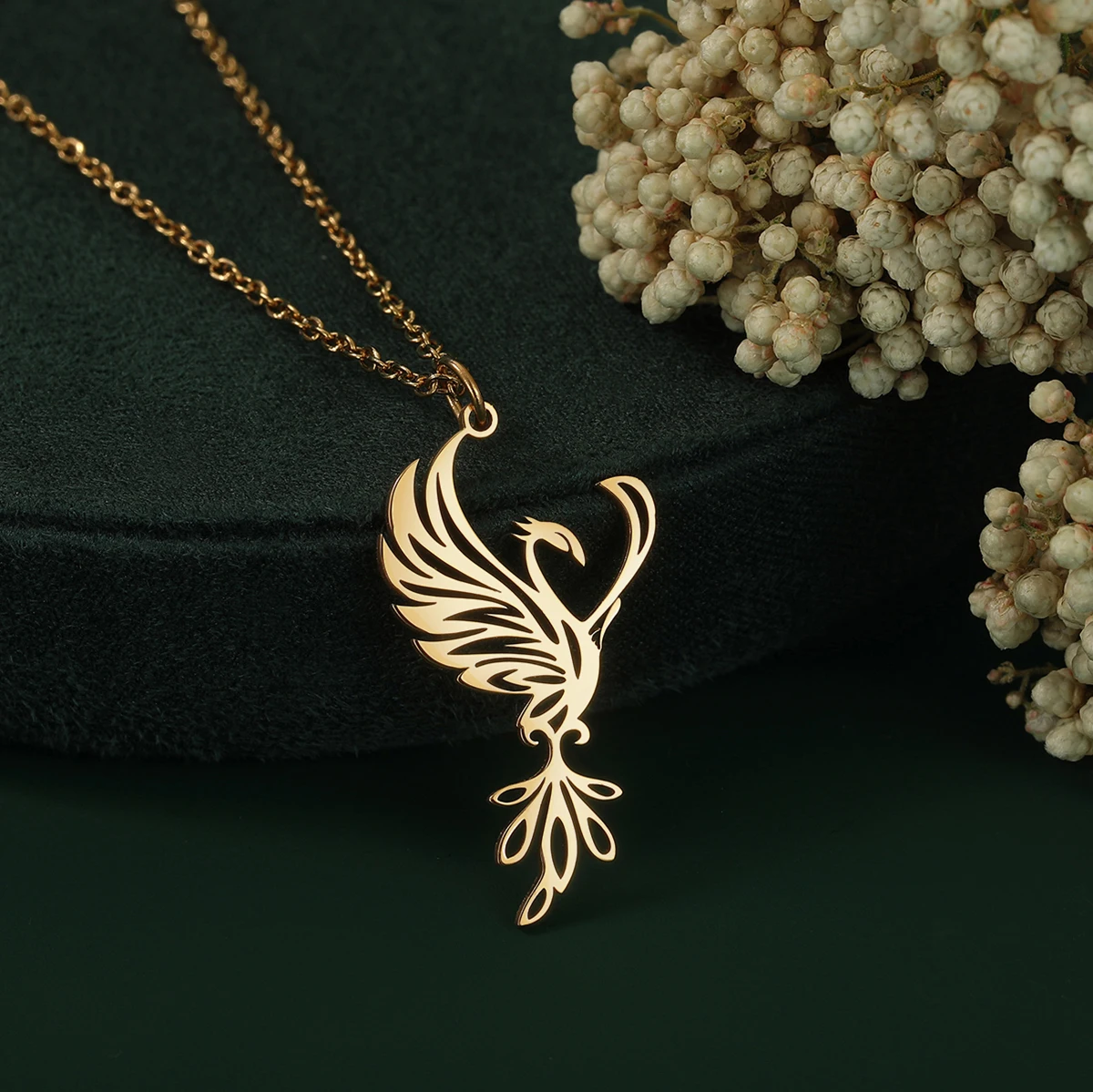 CHENGXUN ожерелье с подвеской в виде Феникса для женщин и мужчин из нержавеющей стали