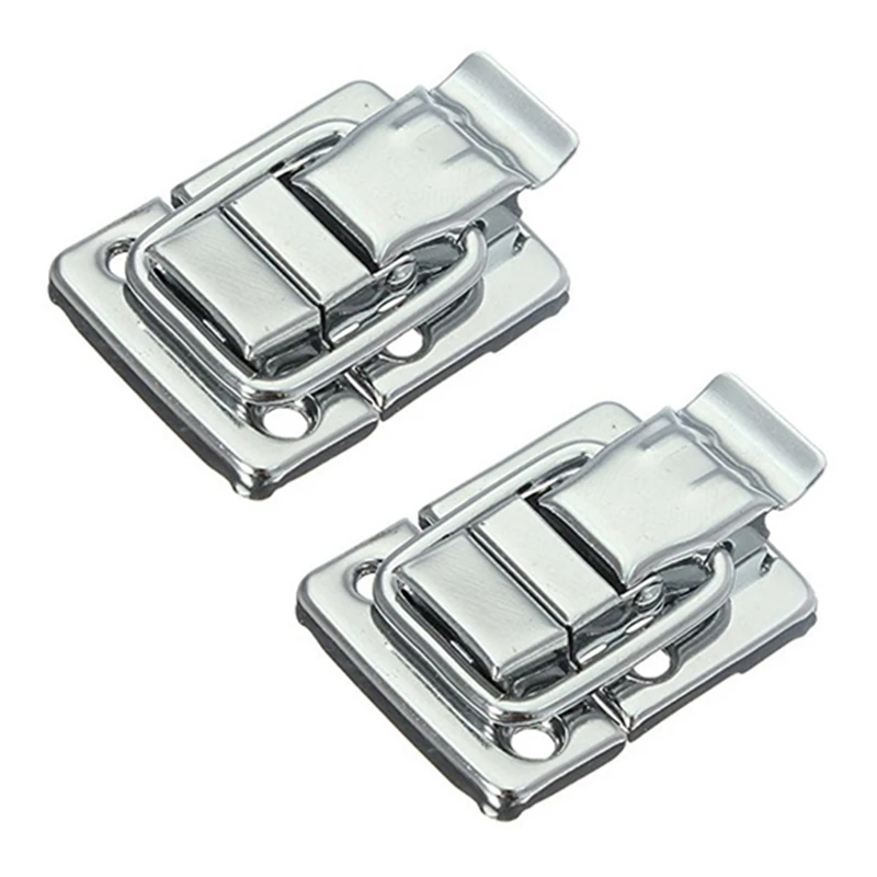 

4X Metal Snap Finish Suitcase Suitcase Lock 30X43mm Silver