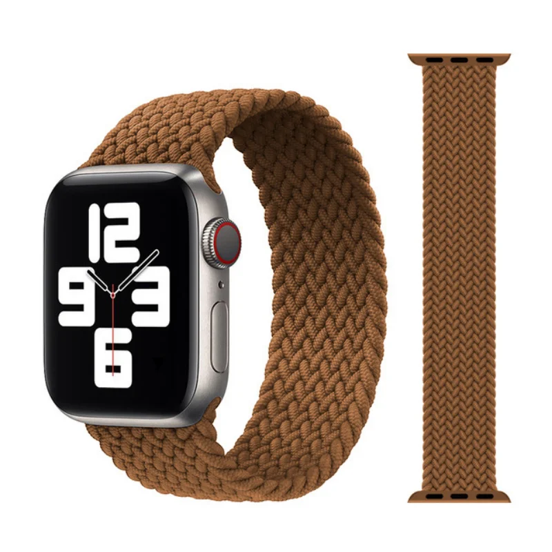 Strap for Apple Watch Band 44mm 40mm 45mm 41mm 42mm Elastic Braided Solo Loop Bracelet for Apple Watch Series 7 SE Accessories