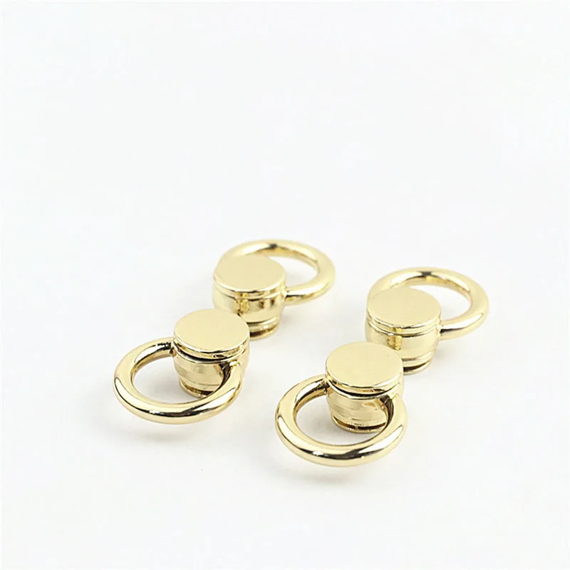 20pcs Metal Bag O Ring Buckles Bag Side Clip Screw Nail Rivet Hook Handbag Strap Connector Clasp DIY Hardware Accessories