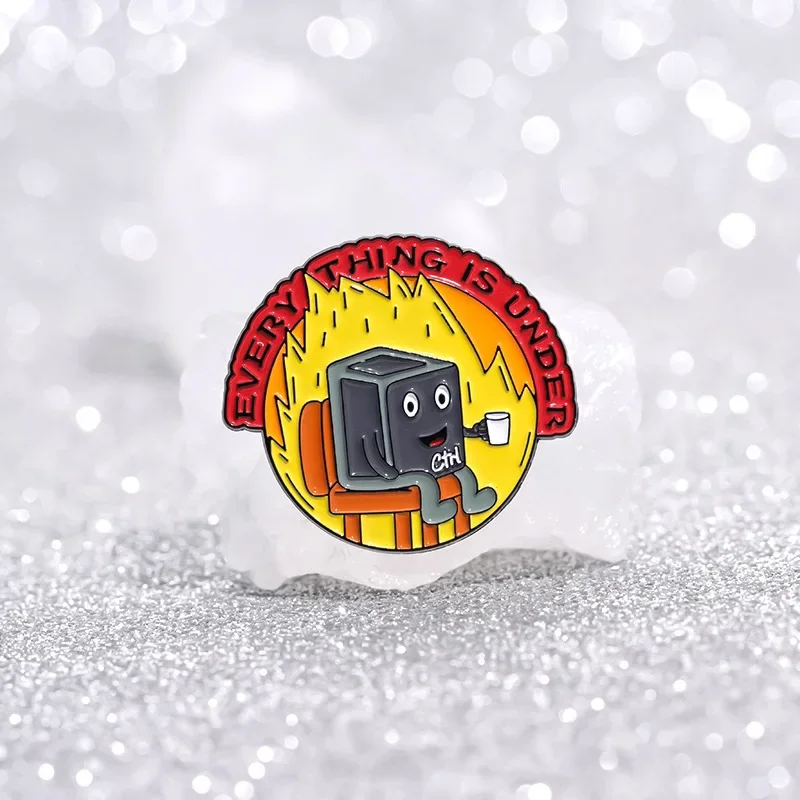 Эмалированные булавки Все до Ctrl забавная брошь для клавиатуры значок на лацкане