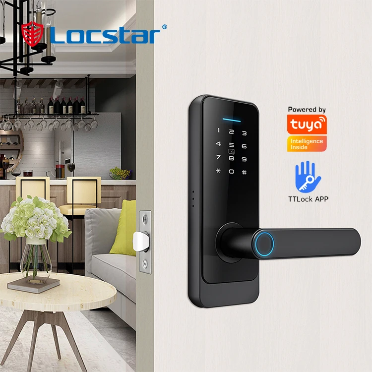 Смарт-замок Locstar Cerradura Inteligente Tuya TTlock приложение Bluetooth цифровая идентификация по