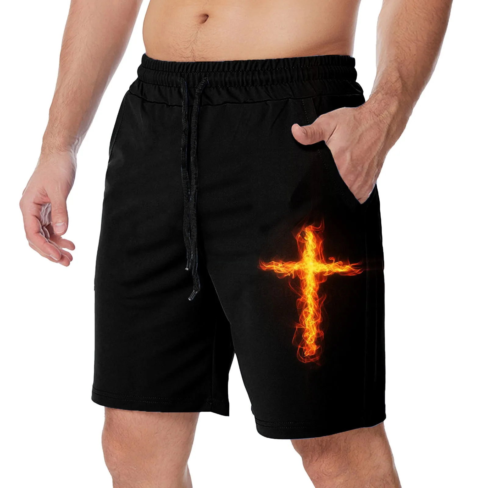 

Мужские повседневные летние бриджи с принтом и карманами, фиолетовый ремешок