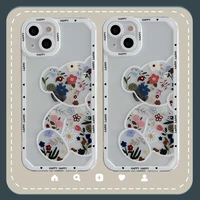 bandai creative cute floral bear phone case for iphone 13 12 11 pro max xs xr x xsmax 8 7 plus high quality case