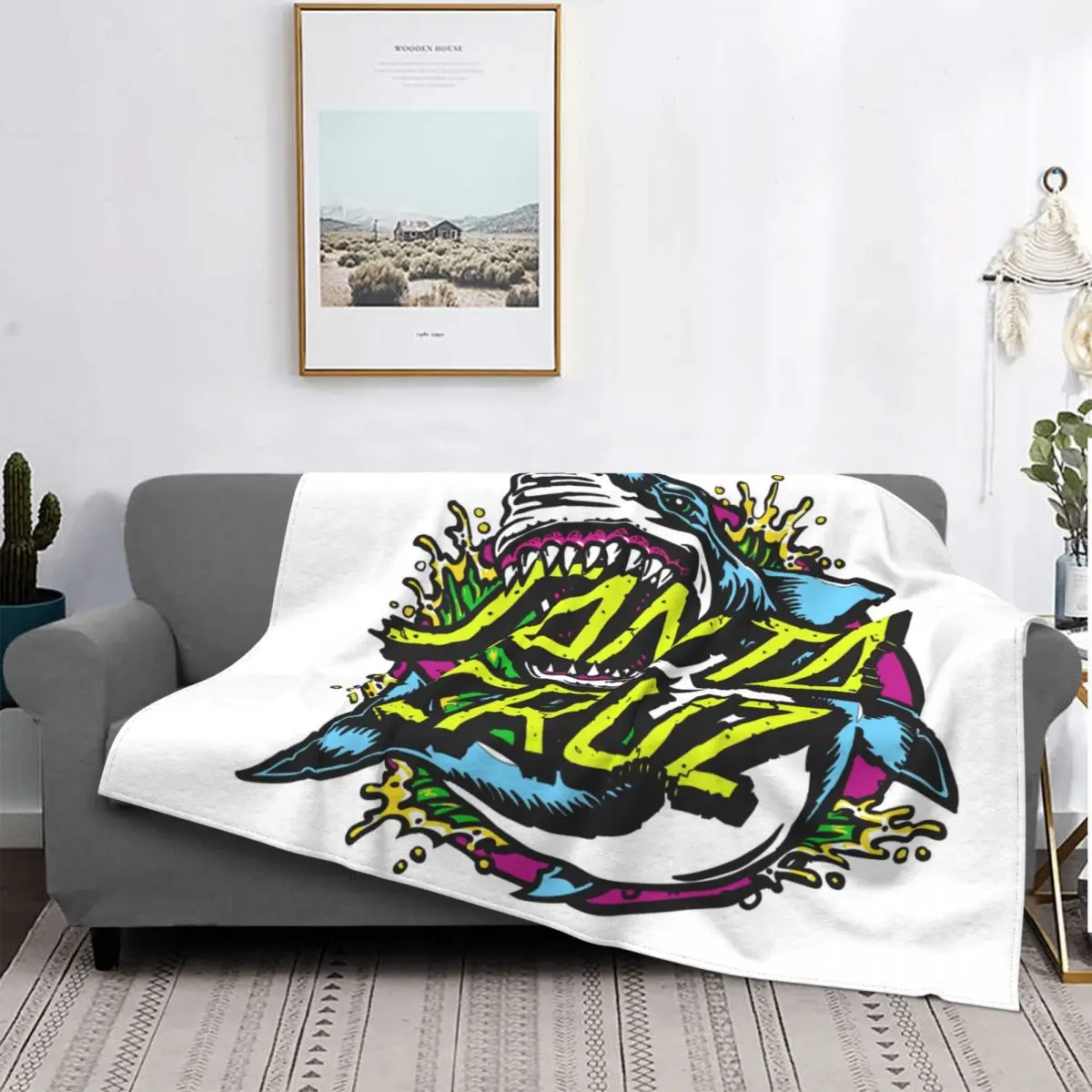 

Shark Best Selling Room Household Flannel Blanket Family Birthday gift kateboard Cruz Skate blankets Sofa Travel Camping