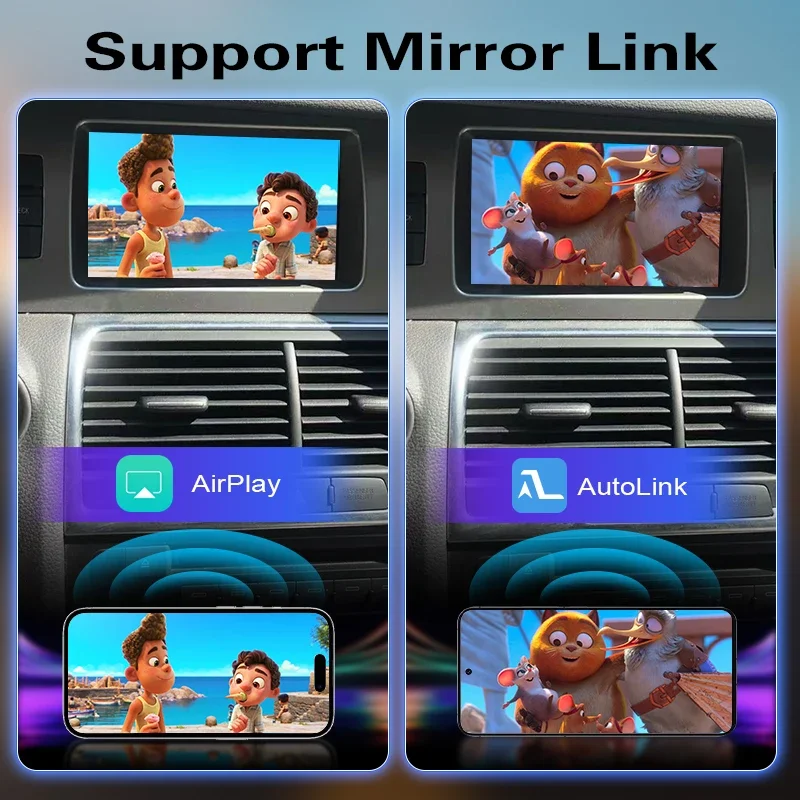 Фото Беспроводная коробка CarPlay Android Auto Box для Audi A4/A6L/Q7/A8 2005-2009 MMI2G High с функциями зеркальных звеньев AirPlay, камера заднего вида №4