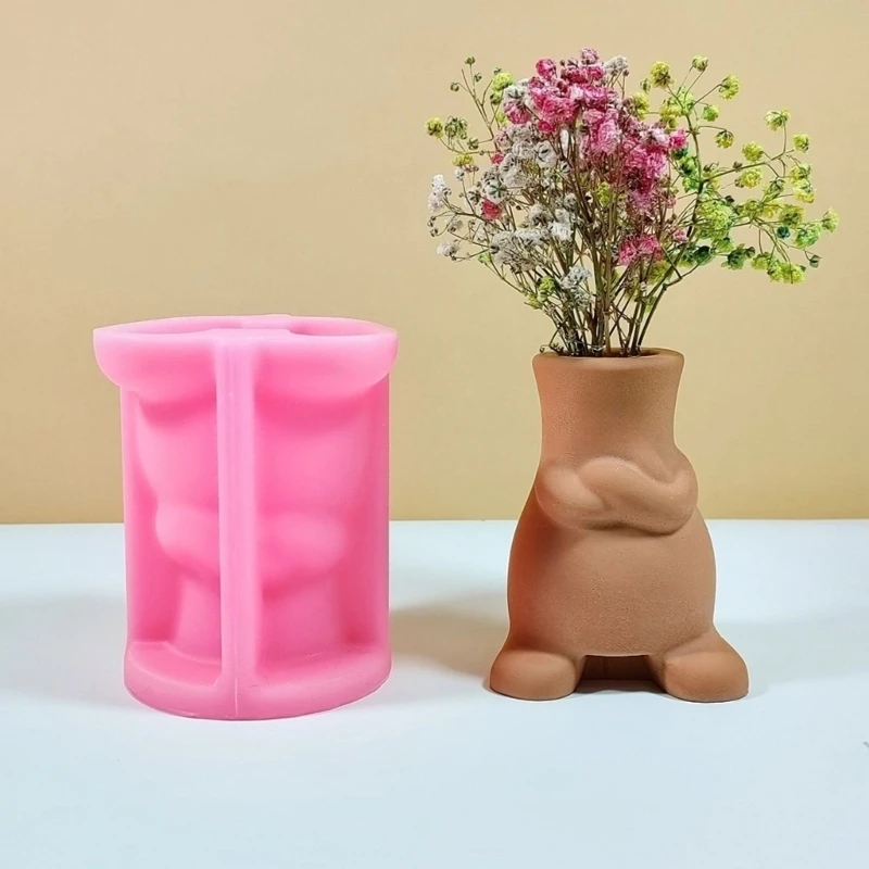 Форма для вазы из эпоксидной смолы силиконовая штукатурка абстрактная цветочная