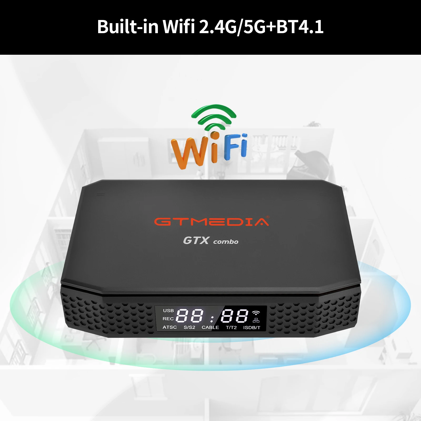 Спутниковый ресивер GTMEDIA GTX COMBO 4K 8K UHD Android 9 0 DVB-S2/T2/C 2 ГБ + 32 Гб