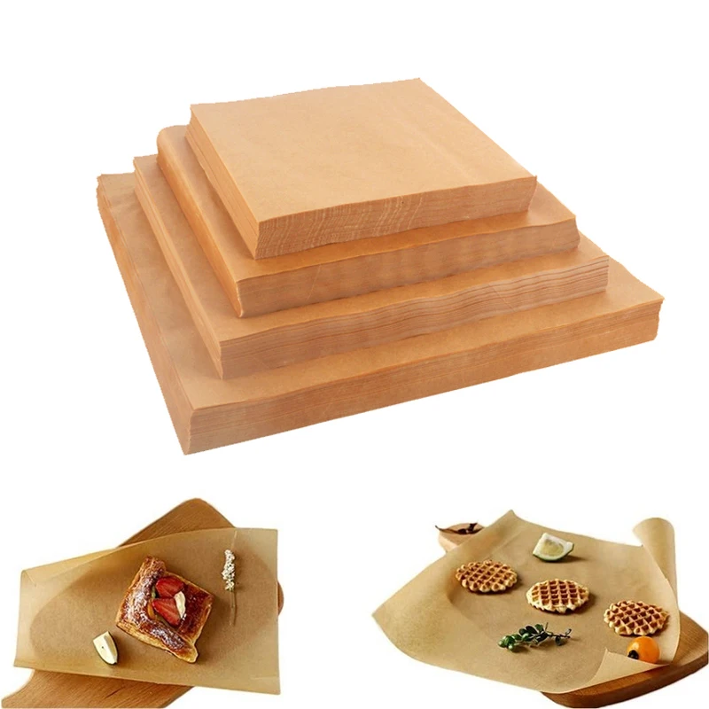 

50/100pc of Parchment Paper Suitable for Air Fryer Baking Tray Food Packaging Cake Chocolate Fondant Pad Baking Paper
