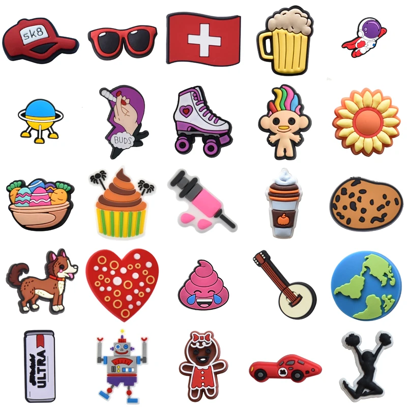 

Decorations for Crocs Women Charm Kids Shoes Accessories Men Gifts Shoe Charms Girl Set Jeans Wholesale Bulk Para Pins Boy Packs