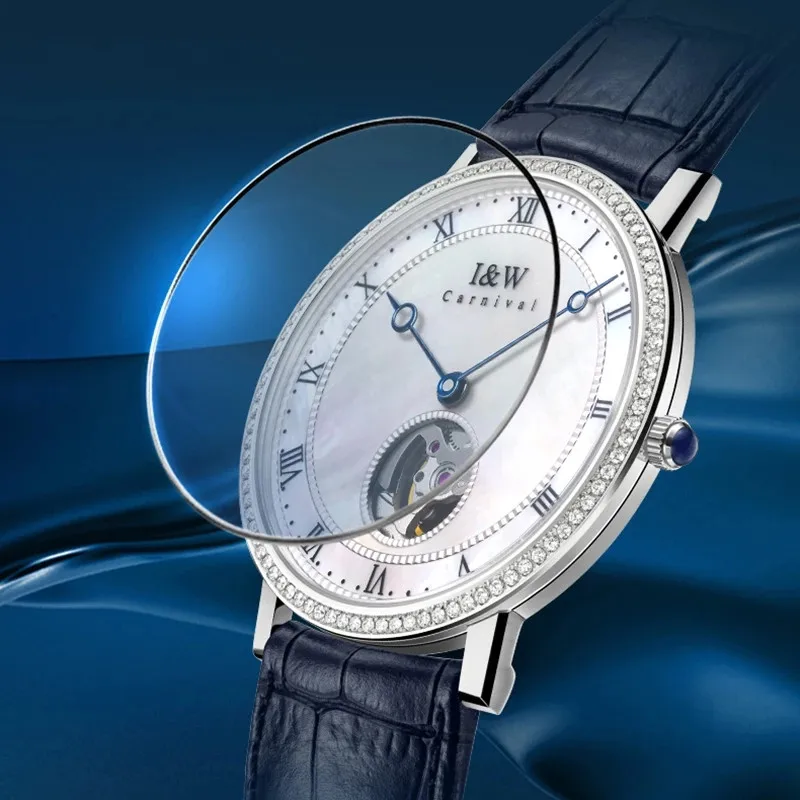 CARNIVAL Brand Luxury Business Mechanical Watches Fashion Automatic Tourbillon Watch Waterproof Ultrathin For Women 2022 Reloj enlarge