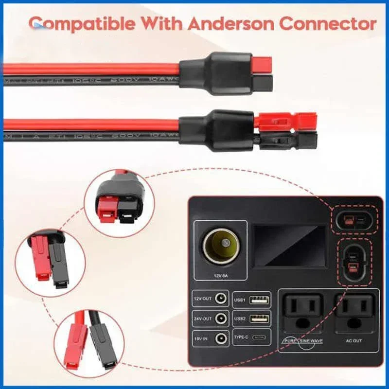 Фото 12AWG XT60 Mlale/Female to 50A/30A Plug Кабель для зарядки электромобиля Литиевая батарея Интерфейс разрядки Провод адаптера №2
