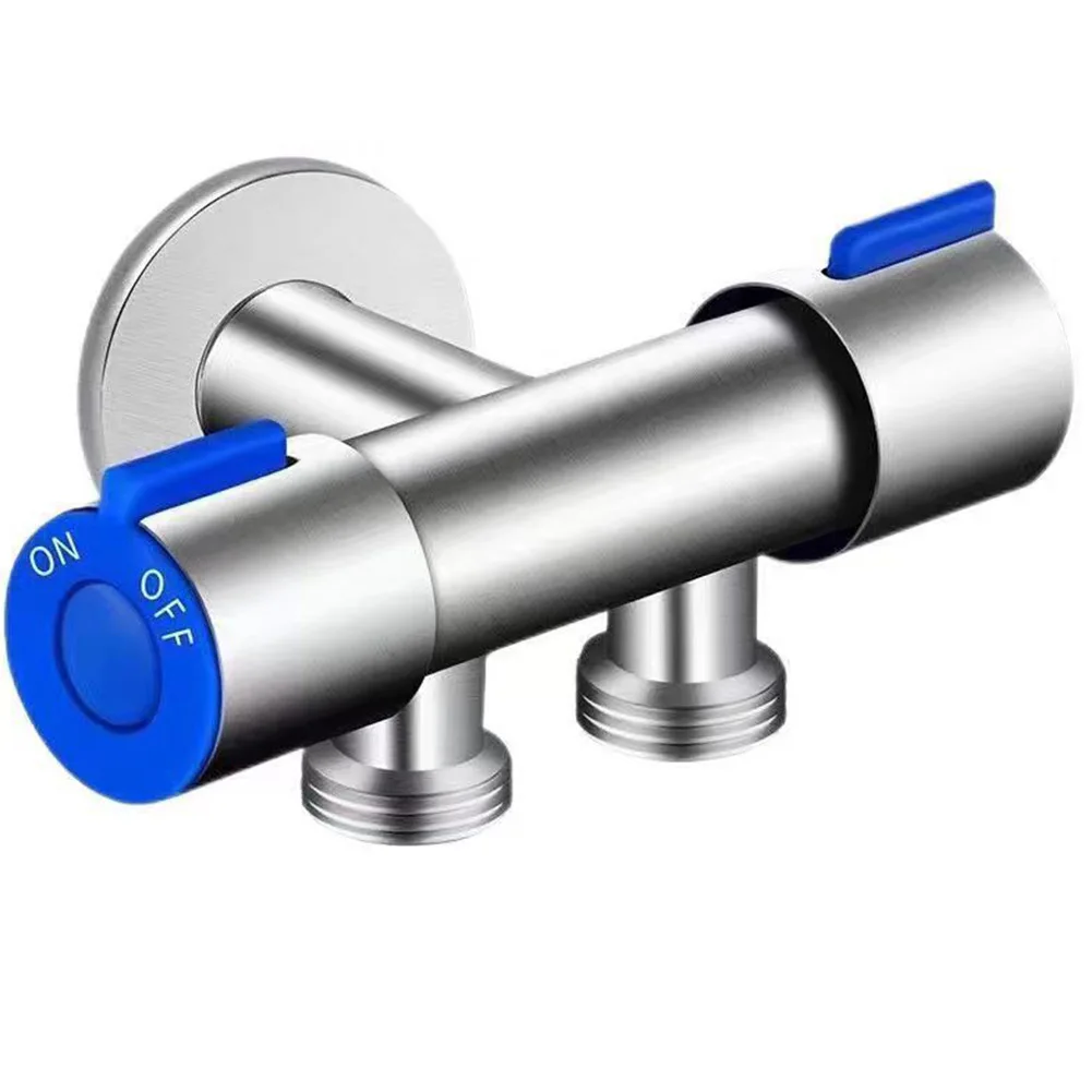 Двухручный смеситель из нержавеющей стали для холодной воды с угловым клапаном