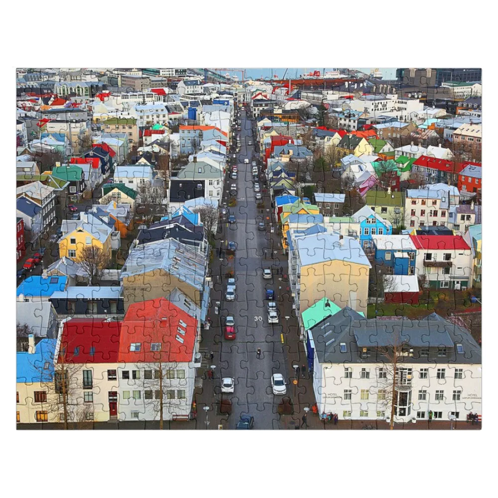 Деревянный пазл-пазл с фото Рейкьявик Исландия