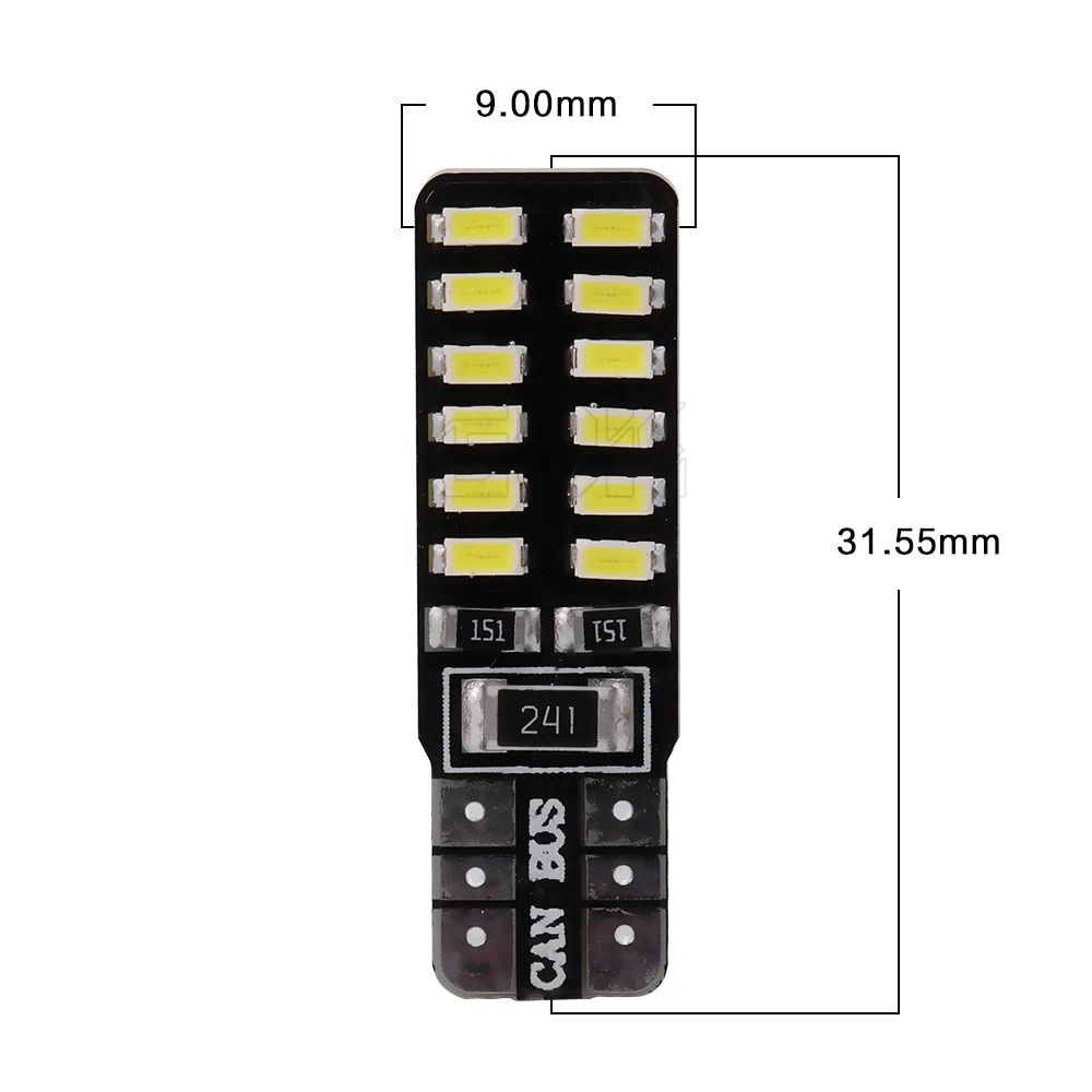 Светодиодная автомобильная лампа Canbus T10 100 Smd W5w 3014 24smd без ошибок Obc 194 шт.