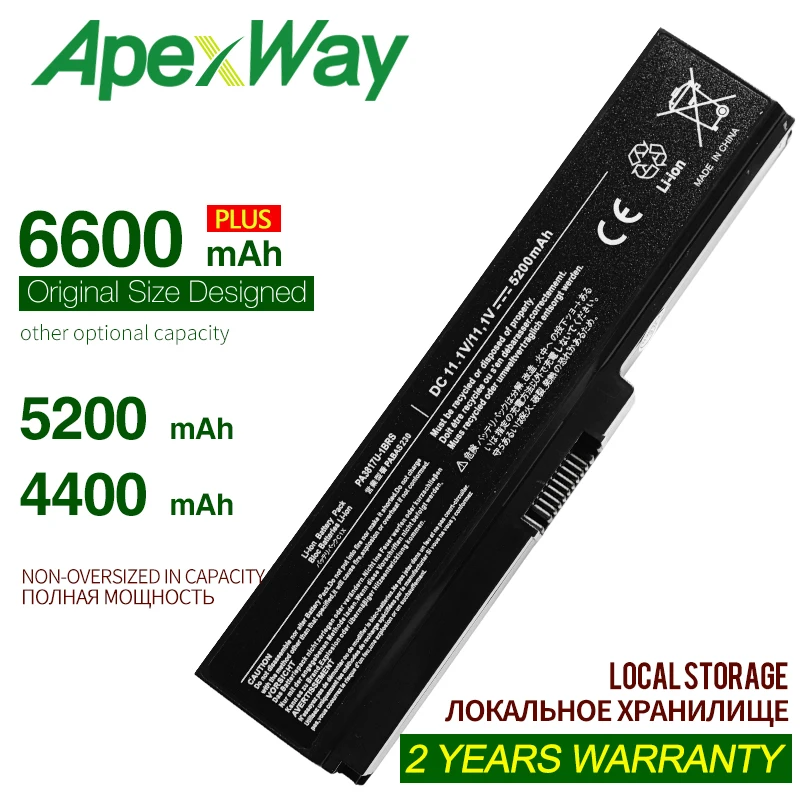 

ApexWay PA3817U 6 Cells Battery For TOSHIBA Satellite L645 L655 L700 L730 L735 L740 L745 L750 L755 PA3817U-1BRS 3817 PA3817
