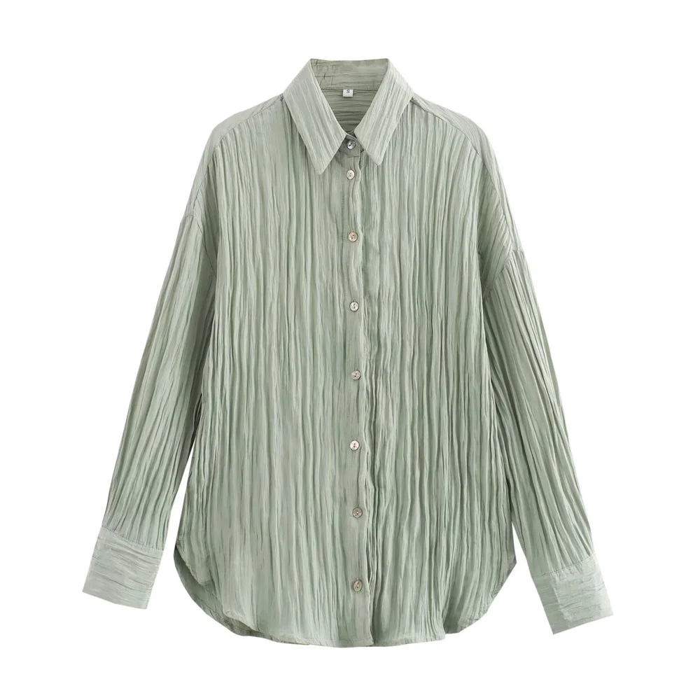 Повседневный летний женский модный комплект: свободный топ с длинными рукавами и